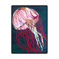 thumbnail image 1 of CADecor Beautiful Art Design Jellyfish Theme Fleece Blanket Throws 58x80 inches, 1 of 3
