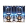 thumbnail image 1 of CADecor Beautiful Cat In Out Space Window Curtain Window Treatments Kitchen Curtains 26x39 inches, 2 Pieces, 1 of 3