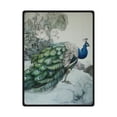 thumbnail image 1 of CADecor Beautiful Peacock Fleece Blanket Throw Blanket 58x80 inches, 1 of 1