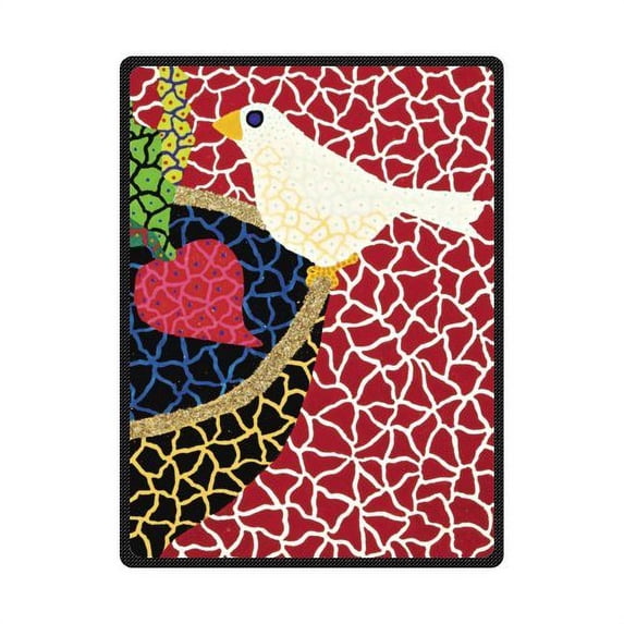 CADecor Bird And Friut Painting Fleece Blanket Throws 58x80 inches