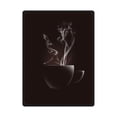 thumbnail image 1 of CADecor Black Background Hot Water Cup Fleece Blanket Throws 58x80 inches, 1 of 3