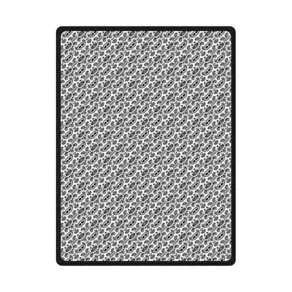 CADecor Black Moustache Fleece Blanket Throws 58x80 inches