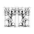 thumbnail image 1 of CADecor Black and White Window Kitchen Curtain, Tree of Life Skull Window Treatment Panel Curtains,26x39 inches,Set of 2, 1 of 3
