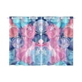 thumbnail image 1 of CADecor Blue Romantic Floral Pattern Window Curtain Window Treatments Kitchen Curtains 26x39 inches, 2 Pieces, 1 of 3