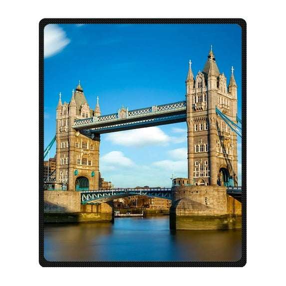 CADecor Bridge Blanket Fleece Throw Blanket for Sofa or Bed 58x80 inches