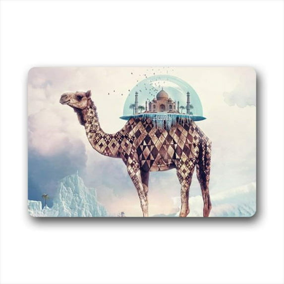 CADecor Camel Doormat Indoor Outdoor Floor Rug 30x18 inches