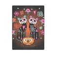 thumbnail image 1 of CADecor Cats In Love Pumpkins And Flowers Day Of The Dead Blanket Throw Super Soft Warm Bed or Couch Blanket 58x80 inches, 1 of 2