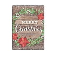 thumbnail image 1 of CADecor Christmas Wreath Of Red Poinsettia And Leaves Throw Blanket Bed Sofa Blanket 58x80 inches, 1 of 3