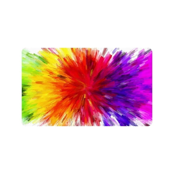 CADecor Color Burst Painting Non-Slip Doormat 30x18 inches