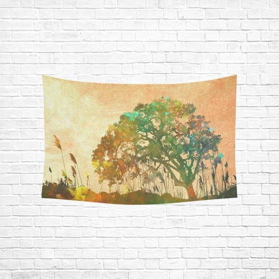 CADecor Colorful Tree Bedspread Dorm Decor Wall Hanging Tapestry 60x90 inches