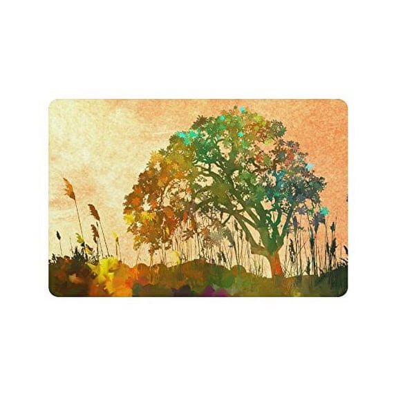 CADecor Colorful Tree Indoor/Outdoor Doormat 23.6x15.7 inches
