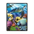 thumbnail image 1 of CADecor Comfort Blue, Yellow Fish Fleece Throw, 80" x 58", Washable, 1 of 1