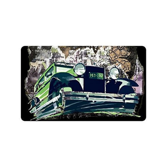 CADecor Cool Car Non-Slip Machine Washable Bathroom Indoor/Outdoor Doormat 30x18 Inches