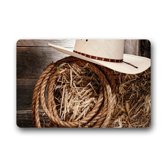CADecor Cowboy Doormat Indoor Outdoor Floor Rug 23.6x15.7 inches