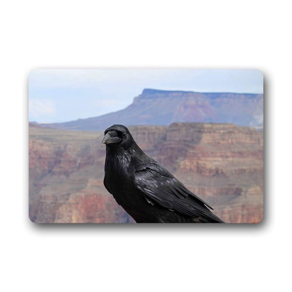 CADecor Crow Doormat Indoor Outdoor Floor Rug 23.6x15.7 inches