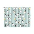 thumbnail image 1 of CADecor Cute Cartoon Animals Window Kitchen Curtain, Penguins Window Treatment Panel Curtains,26x39 inches,Set of 2, 1 of 3