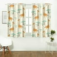 thumbnail image 1 of CADecor Cute Cartoon Giraffe Pattern Print Window Treatment Panel Curtains Window Curtain Kitchen Curtain,Two Piece 26x39 Inches, 1 of 4