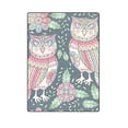 thumbnail image 1 of CADecor Cute Flower Seamless Pattern With Owls Couch Sofa or Bed Fleece Blanket Throw 58x80 inches, 1 of 3