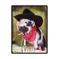 thumbnail image 1 of CADecor Cute Pig Fleece Blanket Throw Blanket 58x80 inches, 1 of 1