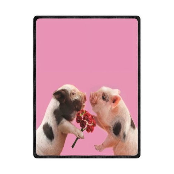 CADecor Cute Pig Fleece Blanket Throw Blanket 58x80 inches