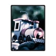 thumbnail image 1 of CADecor Cute Train Model Fleece Blanket Throws 58x80 inches, 1 of 3
