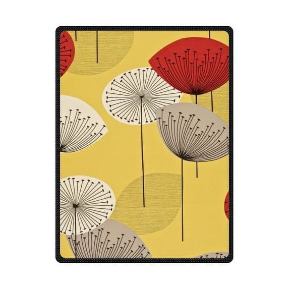 CADecor Dandelion Fleece Blanket Throw Blanket 58x80 inches