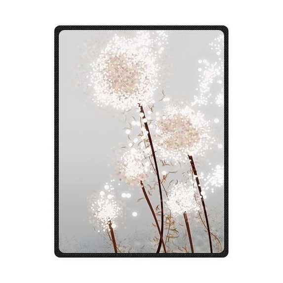 CADecor Dandelion Fleece Blanket Throw Blanket 58x80 inches