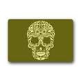 thumbnail image 1 of CADecor Dark Brown Ornament Art Skull Doormat Mat 23.6x15.7 inches, 1 of 2
