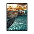 thumbnail image 1 of CADecor Deep Sea Turtles Fleece Blanket Throw Blanket 58x80 inches, 1 of 1