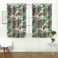 thumbnail image 1 of CADecor Dinosaur Pattern Print Window Treatment Panel Curtains Window Curtain Kitchen Curtain,Two Piece 26x39 Inches, 1 of 4
