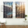 thumbnail image 1 of CADecor Dinosaur Pattern Print Window Treatment Panel Curtains Window Curtain Kitchen Curtain,Two Piece 26x39 Inches, 1 of 4