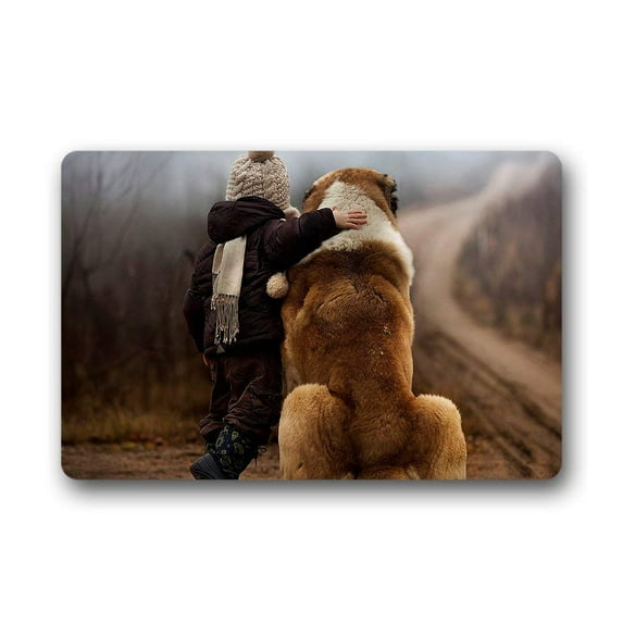 CADecor Dog Doormat Indoor Outdoor Floor Rug 23.6x15.7 inches