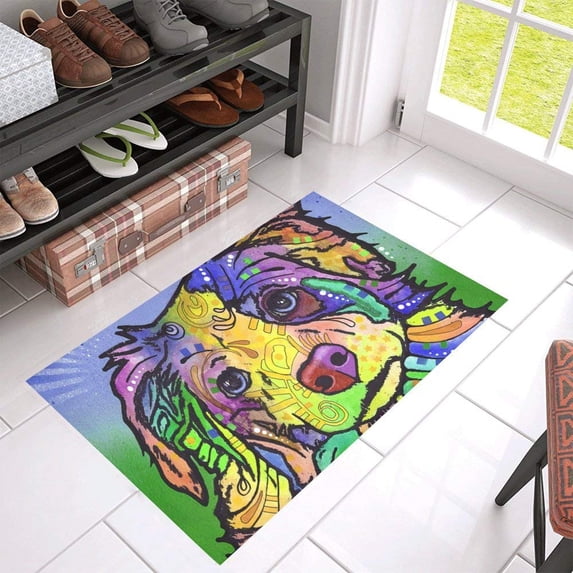 CADecor Dog Non-Slip Bath Mat Rug Bath Doormat Floor Rug 30x18 inches
