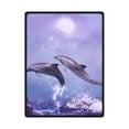 thumbnail image 1 of CADecor Dolphin Fleece Blanket Throw Blanket 58x80 inches, 1 of 1