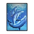 thumbnail image 1 of CADecor Dolphin Fleece Blanket Throw Blanket 58x80 inches, 1 of 1