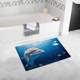 thumbnail image 1 of CADecor Dolphin Underwater on Ocean Plush Bathroom Decor Rug Mat , Doormat 30x18 inches, 1 of 2