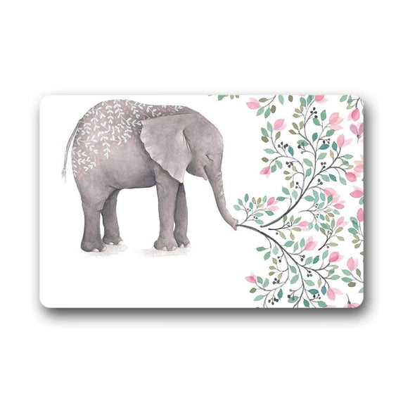 CADecor Elephant Doormat Indoor Outdoor Floor Rug 30x18 inches