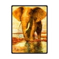 thumbnail image 1 of CADecor Elephant Fleece Blanket Throw Blanket 58x80 inches, 1 of 1