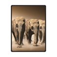 thumbnail image 1 of CADecor Elephant Fleece Blanket Throw Blanket 58x80 inches, 1 of 1