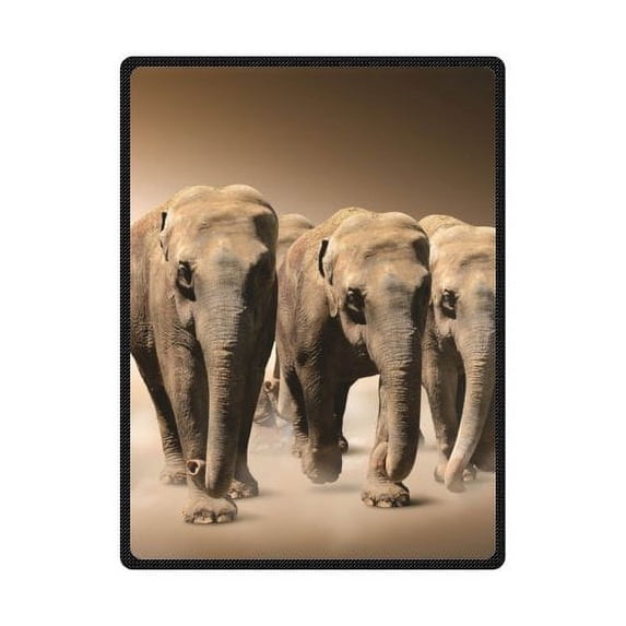 CADecor Elephant Fleece Blanket Throw Blanket 58x80 inches