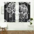 thumbnail image 1 of CADecor Elephant Mandala Window Treatment Panel Curtains Window Curtain Kitchen Curtain,Two Piece 26x39 Inches, 1 of 4