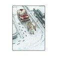 thumbnail image 1 of CADecor Elk Cart Fleece Blankets Bed Throws 58x80 Inches, 1 of 3