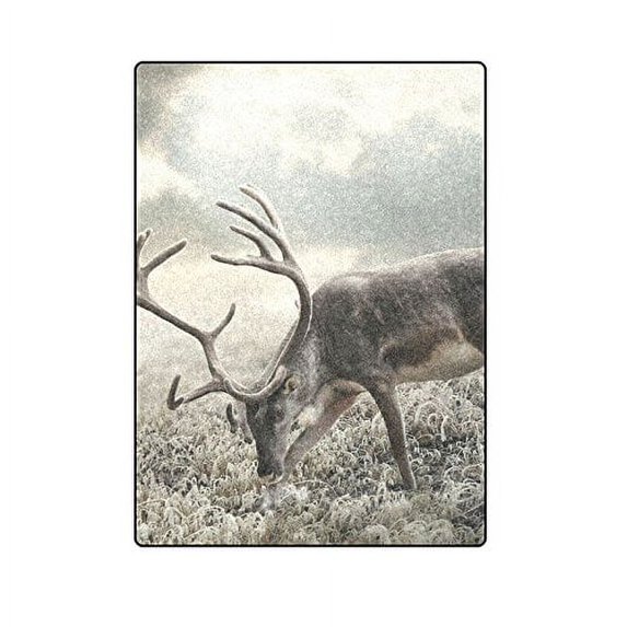CADecor Elk and Cloud Fleece Blankets Bed Throws 58x80 Inches