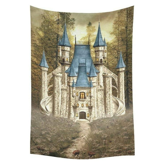 CADecor Enchanted Cinderella Castle Wall Hanging Tapestry 40x60 inches Decor