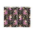 thumbnail image 1 of CADecor Fairy Tale Window Kitchen Curtain, Watercolor Unicorn Pattern Window Treatment Panel Curtains,26x39 inches,Set of 2, 1 of 3