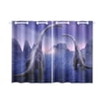 thumbnail image 1 of CADecor Fantasy Landscape Window Kitchen Curtain, Dinosaur Window Treatment Panel Curtains,26x39 inches,Set of 2, 1 of 3