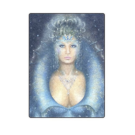 CADecor Fantasy Snow Queen Throw Blanket Bed Sofa Blanket 58x80 inches