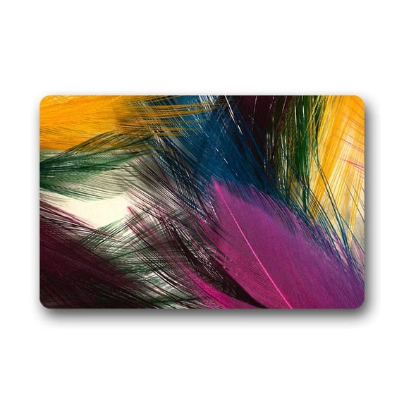 CADecor Feather Doormat Indoor Outdoor Floor Rug 30x18 inches