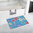 thumbnail image 1 of CADecor Floral Fabric Non-Slip Bath Rug Bath Mat Rug Doormat 30x18 inches, 1 of 3