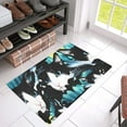 thumbnail image 1 of CADecor Floral Pattern With Roses And Cats Non-Slip Bath Mat Rug Bath Doormat Floor Rug 30x18 inches, 1 of 2